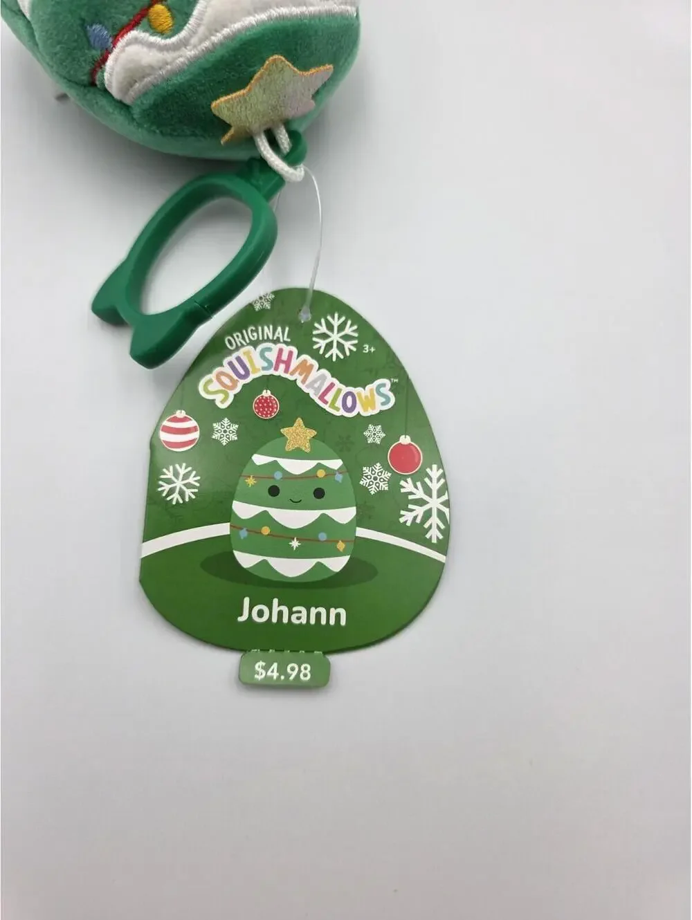 Squishmallows Plush Christmas Ornaments Lot Of 4 - Murray, Dray, Johann, Duane